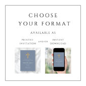 ほこりっぽい青の宗教的な木製クロスボーイの確認 招待状