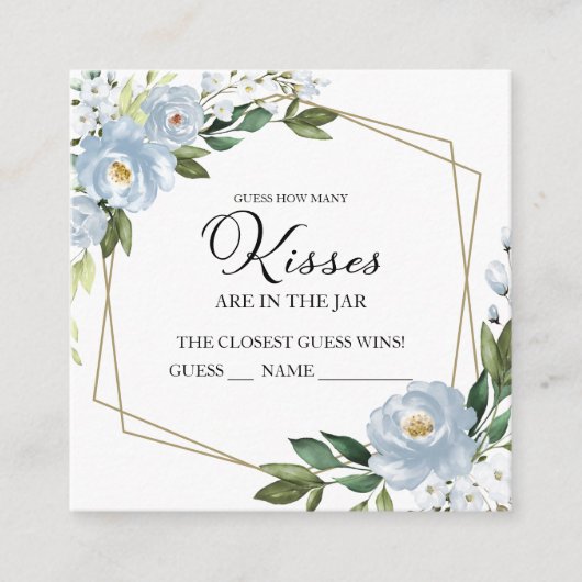 ほこりっぽい青の幾何学的な推測キスカードの数 エンクロージャーカード (正面)