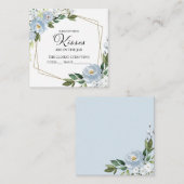 ほこりっぽい青の幾何学的な推測キスカードの数 エンクロージャーカード (正面/裏面)