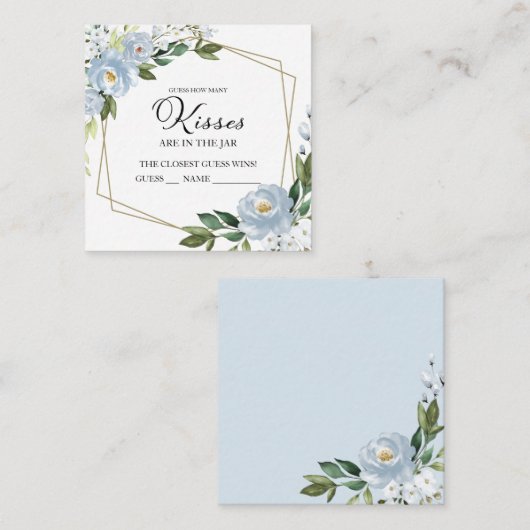 ほこりっぽい青の幾何学的な推測キスカードの数 エンクロージャーカード (正面/裏面)