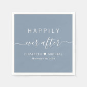 ほこりっぽい青の後ずっと幸せに結婚なって スタンダードカクテルナプキン (正面)
