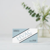 ほこりっぽい青の暖房と冷却HVAC 名刺 (スタンド正面)