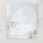 ほこりっぽい青の植物性の緑の水色 プレイスカード (外部開封)