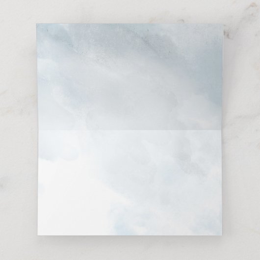 ほこりっぽい青の植物性の緑の水色 プレイスカード (内部開封)