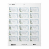 ほこりっぽい青の植物緑の水の色アドレス ラベル (フルシート)