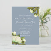 ほこりっぽい青の白い牡丹 招待状 (スタンド正面)