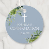 ほこりっぽい青の緑のフローラの確認 フェイバータグ (正面)