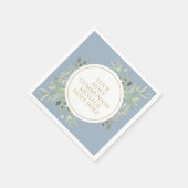 ほこりっぽい青の聖なる聖域の緑の水色 スタンダードカクテルナプキン (角)