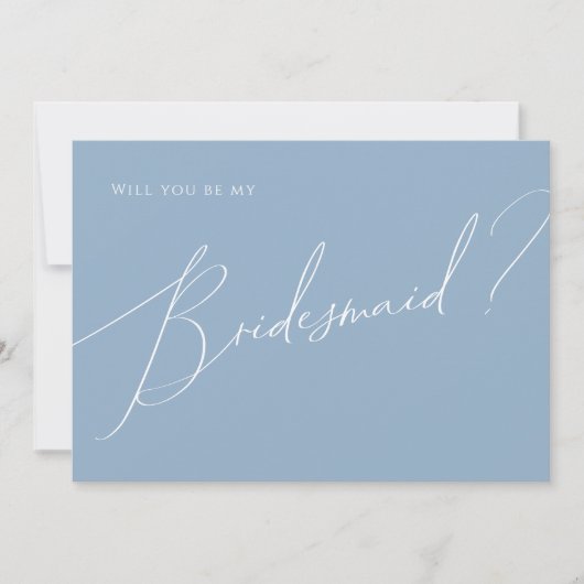 ほこりっぽい青の花嫁の提案カード 招待状 (正面)