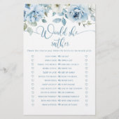 ほこりっぽい青は彼女はむしろブライダルシャワーゲーム (正面)