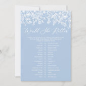 ほこりっぽい青は彼女はむしろブライダルシャワー試合だろう 招待状 (正面)