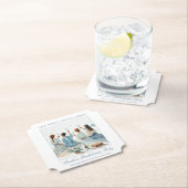 ほこりっぽい青エレガント水の色の海岸最後のトースト ペーパーコースター (インサイチュ)