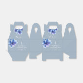 ほこりっぽい青エレガント水色フローラの確認 フェイバーボックス (折り畳みなし)