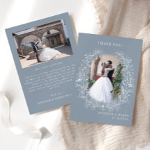 ほこりっぽい青クラシックフローラ結婚リースの写真