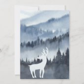 ほこりっぽい青スカンジナビアのランドスケープホリデーカード (裏面)