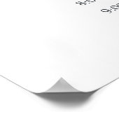 ほこりっぽい青バラの花結婚のスケジュール ポスター (角)