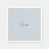 ほこりっぽい青パーソナライズされた赤ちゃんシャワー スタンダードカクテルナプキン (正面)