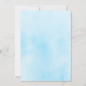 ほこりっぽい青ピンクと黄色の野結婚花 招待状 (裏面)