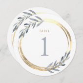 ほこりっぽい青フェイク色と金ゴールド表1 メニュー (正面/裏面)