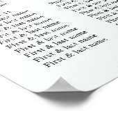 ほこりっぽい青フローラの結婚水彩表 ポスター (角)