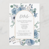 ほこりっぽい青フローラの結婚水色の詳細 エンクロージャーカード (正面)