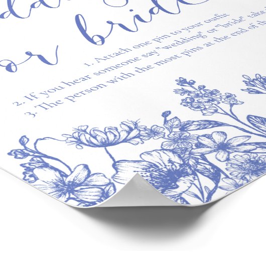 ほこりっぽい青フローラは結婚と花嫁のゲームを言わない ポスター (角)