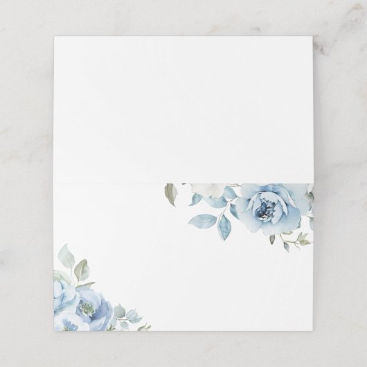 ほこりっぽい青フローラをする前に何か青い プレイスカード (外部開封)