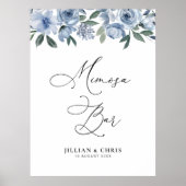 ほこりっぽい青フローラミモサバー徴候 ポスター (正面)