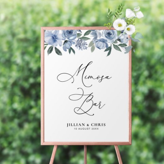 ほこりっぽい青フローラミモサバー徴候 ポスター