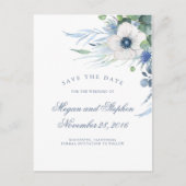 ほこりっぽい青フローラモダンの緑の日を保存 案内ポストカード (正面)