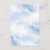 ほこりっぽい青フローラ水結婚色の エンクロージャーカード (裏面)