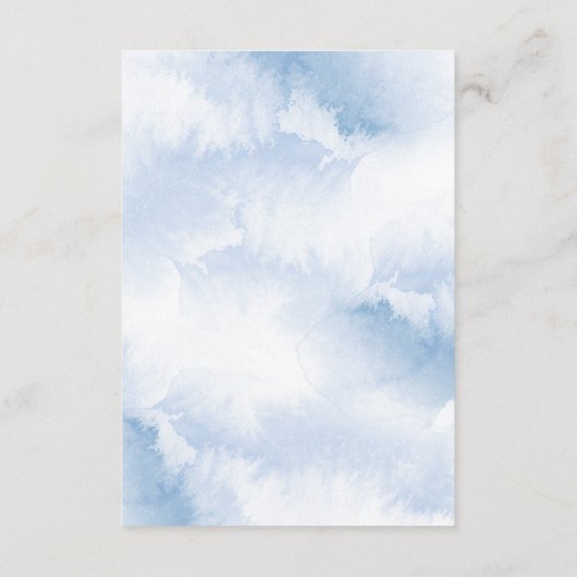 ほこりっぽい青フローラ水結婚色の エンクロージャーカード (裏面)