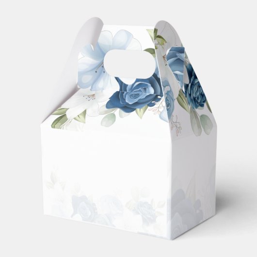 ほこりっぽい青フローラ水結婚色の フェイバーボックス (裏面サイド)