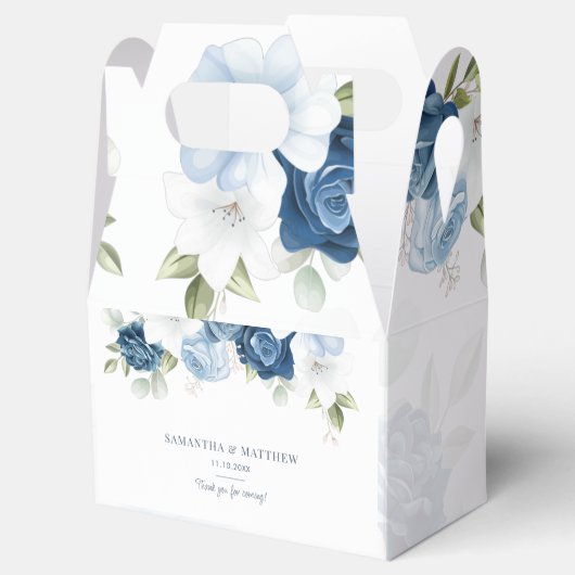 ほこりっぽい青フローラ水結婚色の フェイバーボックス