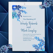 ほこりっぽい青フローラ水結婚色の ポストカード