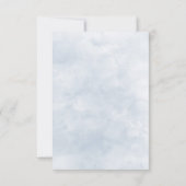 ほこりっぽい青フローラ水結婚色の 出欠カード (裏面)