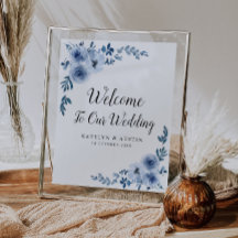 ほこりっぽい青フローラ結婚歓迎の兆候