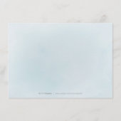 ほこりっぽい青ミニマル緑の宿泊施設 エンクロージャーカード (裏面)