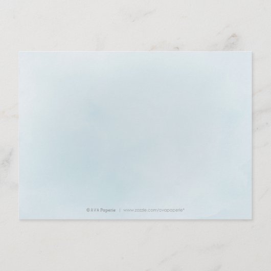 ほこりっぽい青ミニマル緑の宿泊施設 エンクロージャーカード (裏面)