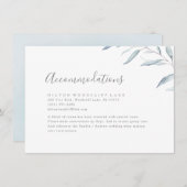 ほこりっぽい青ミニマル緑の宿泊施設 エンクロージャーカード (正面/裏面)