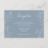 ほこりっぽい青ミニマル葉の結婚披露宴 エンクロージャーカード (正面)