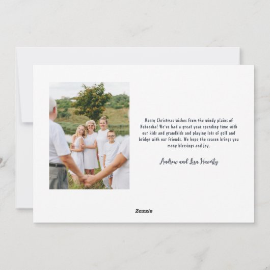 ほこりっぽい青メリークリスマスススススススプルーズ シーズンカード (裏面)