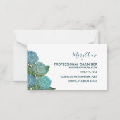 ほこりっぽい青モダンフローラの葉あじさいが注Ca ノートカード (正面)