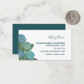 ほこりっぽい青モダンフローラの葉あじさいが注Ca ノートカード (正面/裏面インサイチュ)