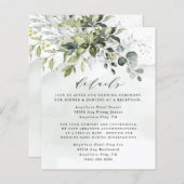 ほこりっぽい青ユーカリ緑のエンクロージャカード (正面/裏面)