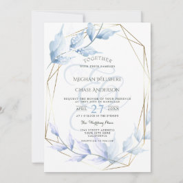 ほこりっぽい青淡い色の薄紫の葉 招待状