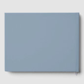 ほこりっぽい青無地の色 ゲストブック (裏面)