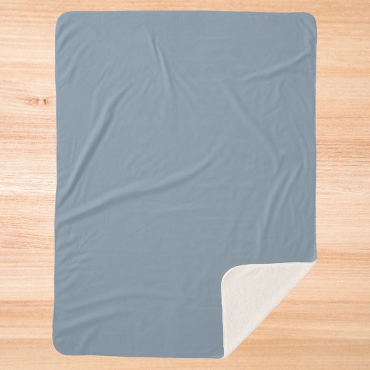 ほこりっぽい青無地の色 シェルパブランケット