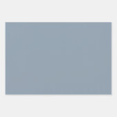 ほこりっぽい青無地の色 ラッピングペーパーシート (正面3)