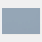 ほこりっぽい青無地の色 ラッピングペーパーシート (正面2)